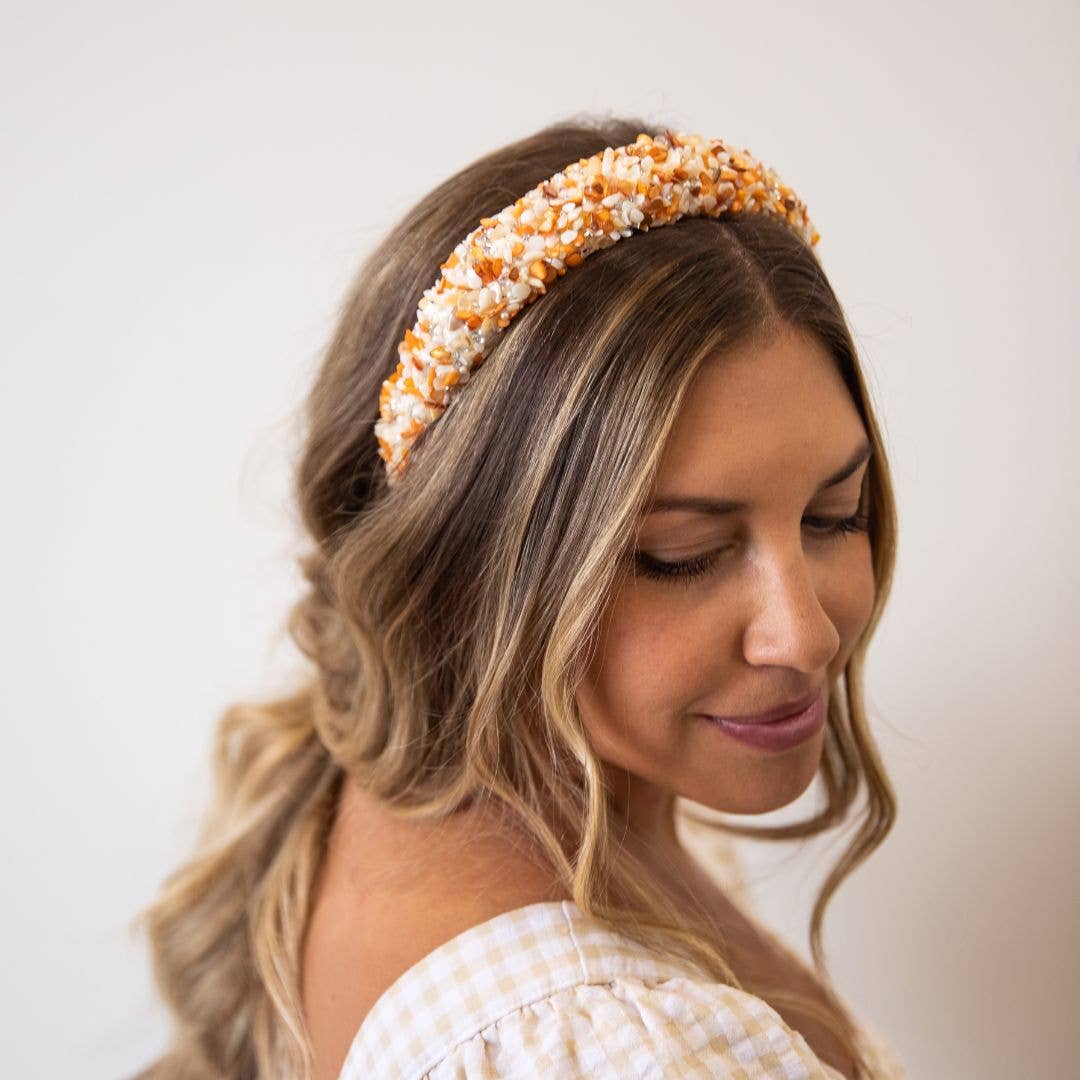 All That Glitters Headband - WNBA Orange