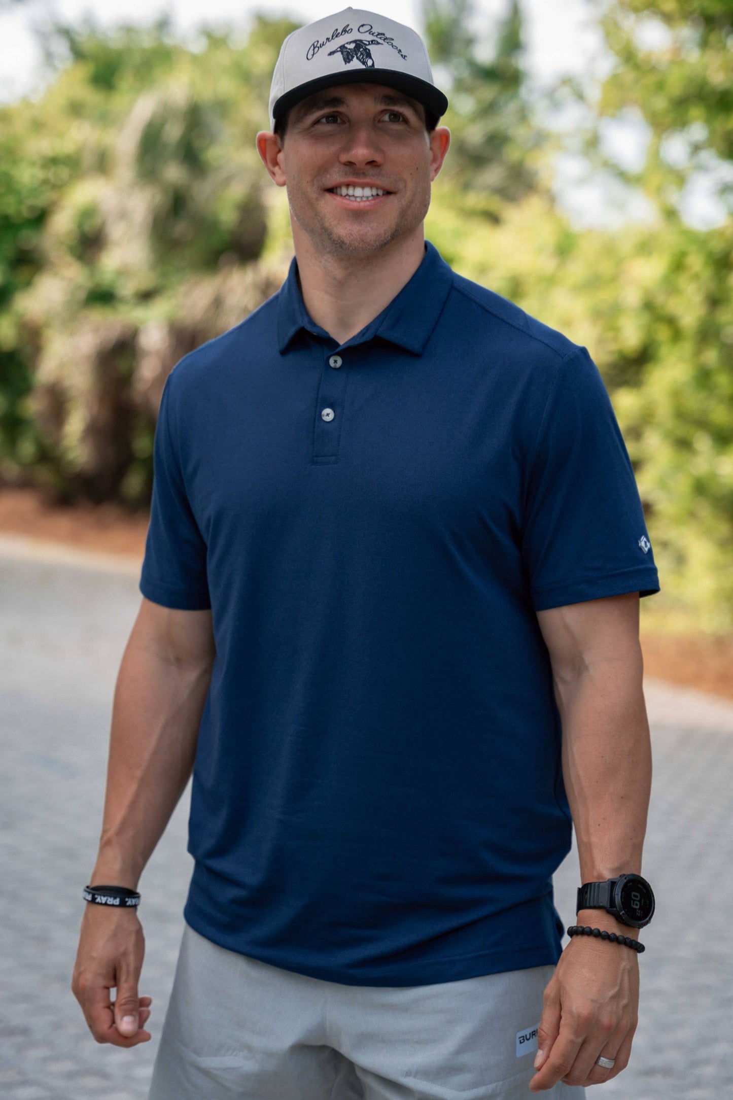 Performance Polo - Heather Navy