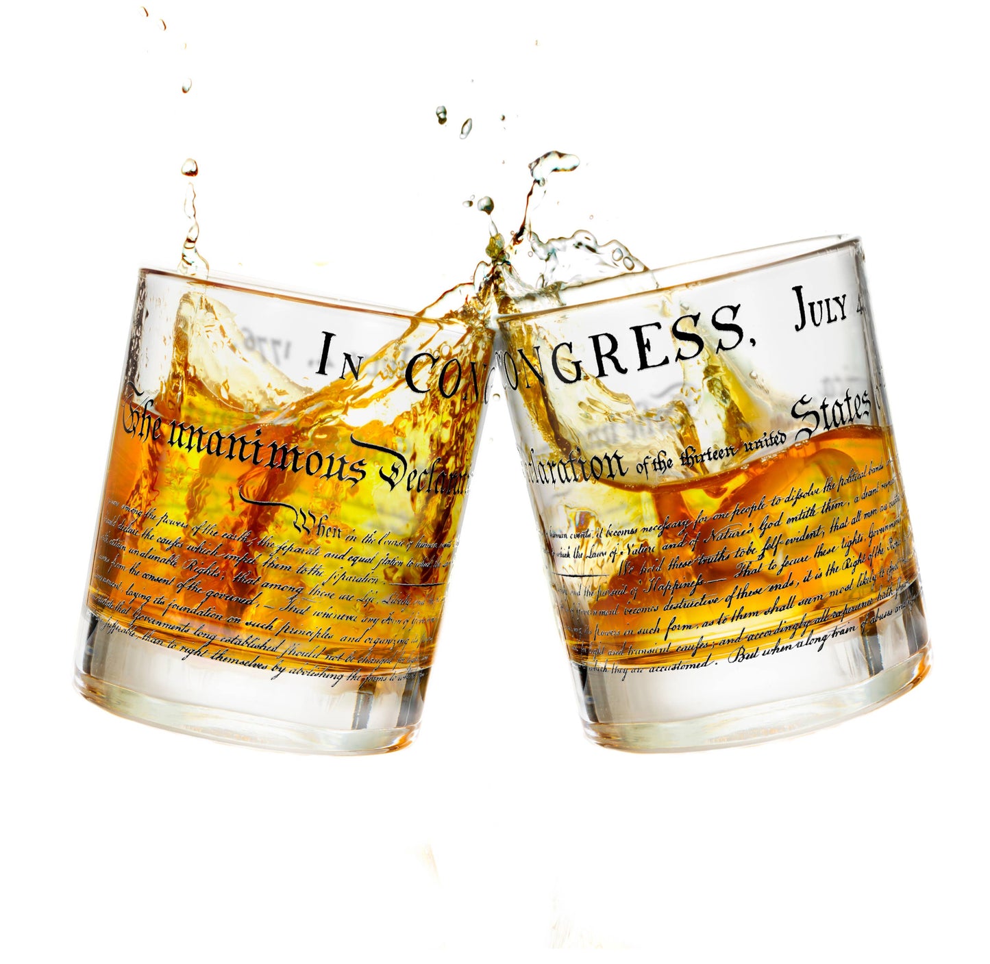 Declaration of Independence Whiskey Glasses