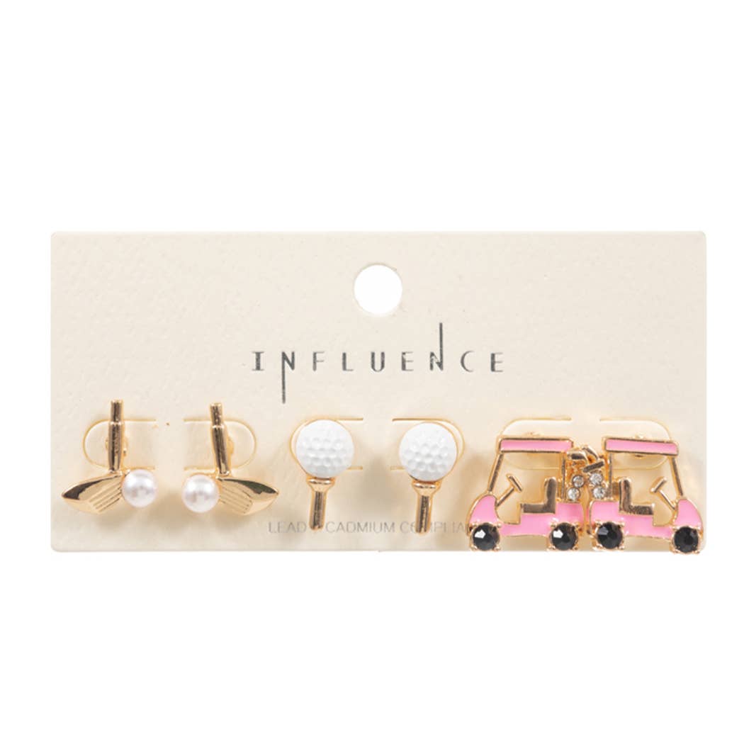 Golf Cart Earring Set