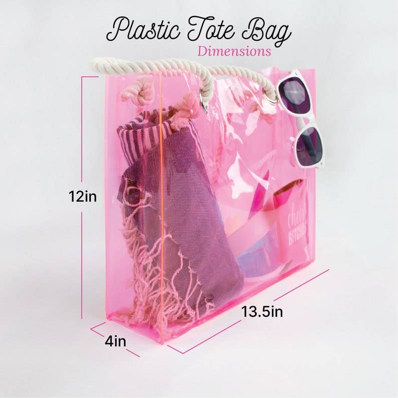 Neon Tote Bag: Beach & Bachelorette Party Gifts & Favors