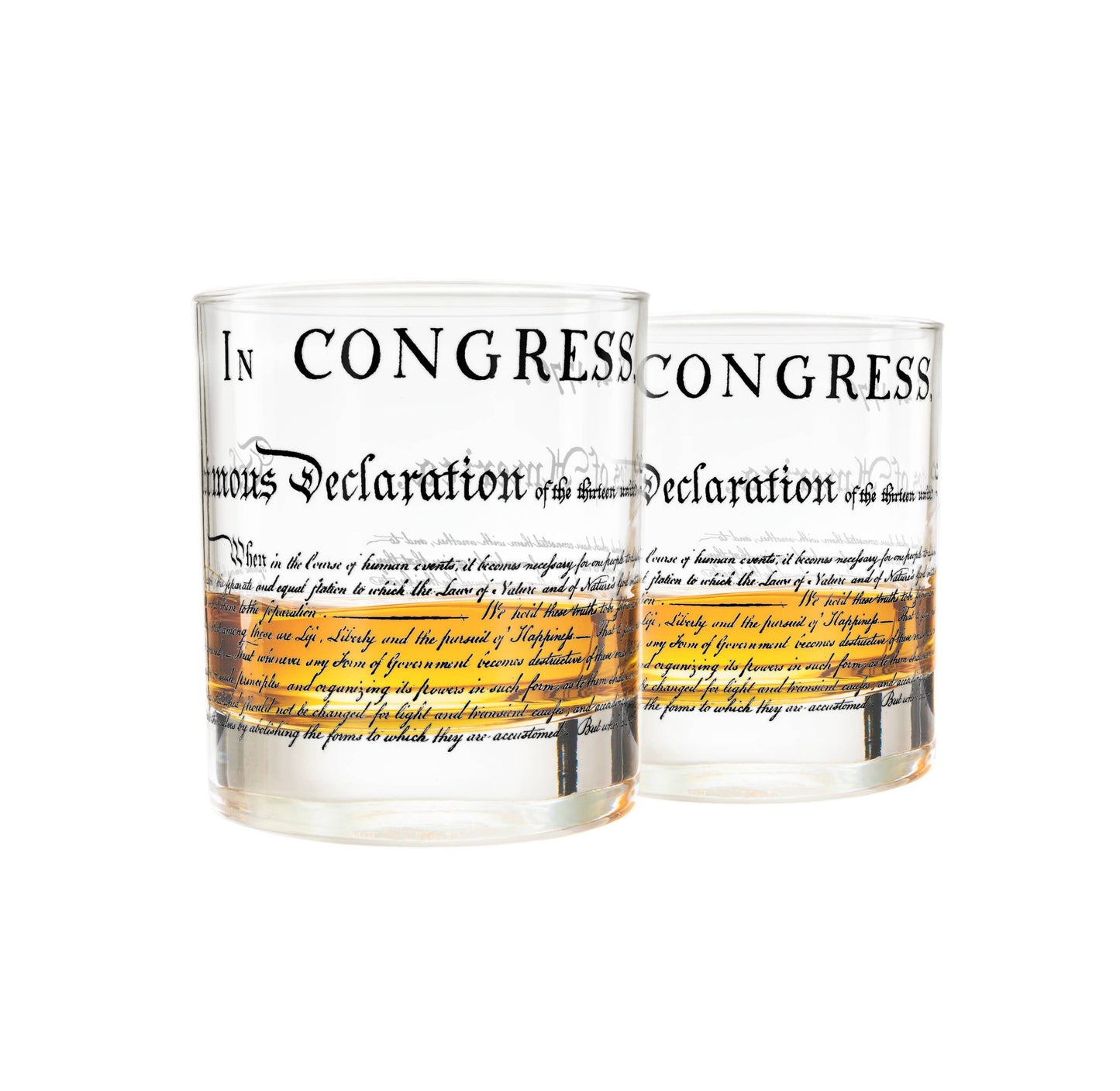 Declaration of Independence Whiskey Glasses