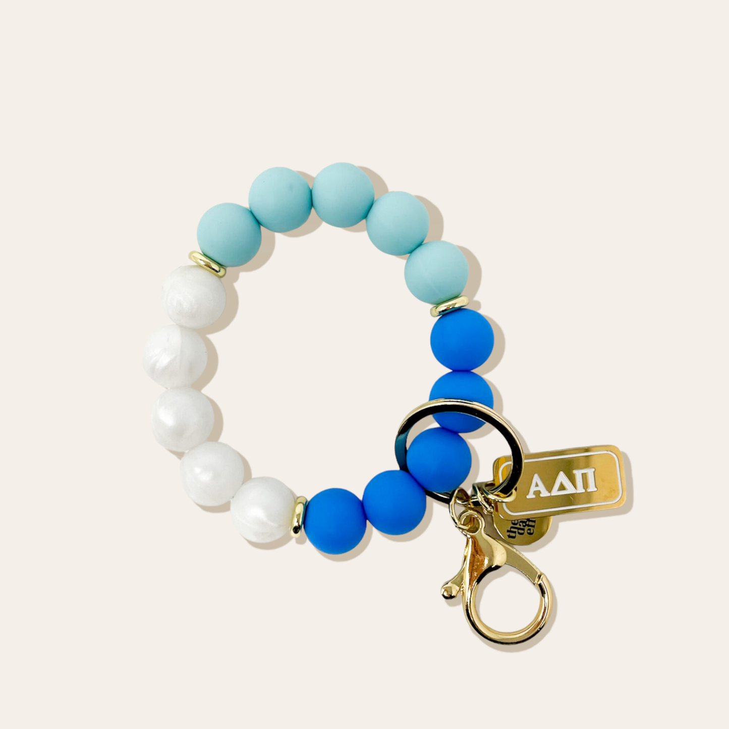 Hands-Free Beaded Sorority Keychain Wristlet