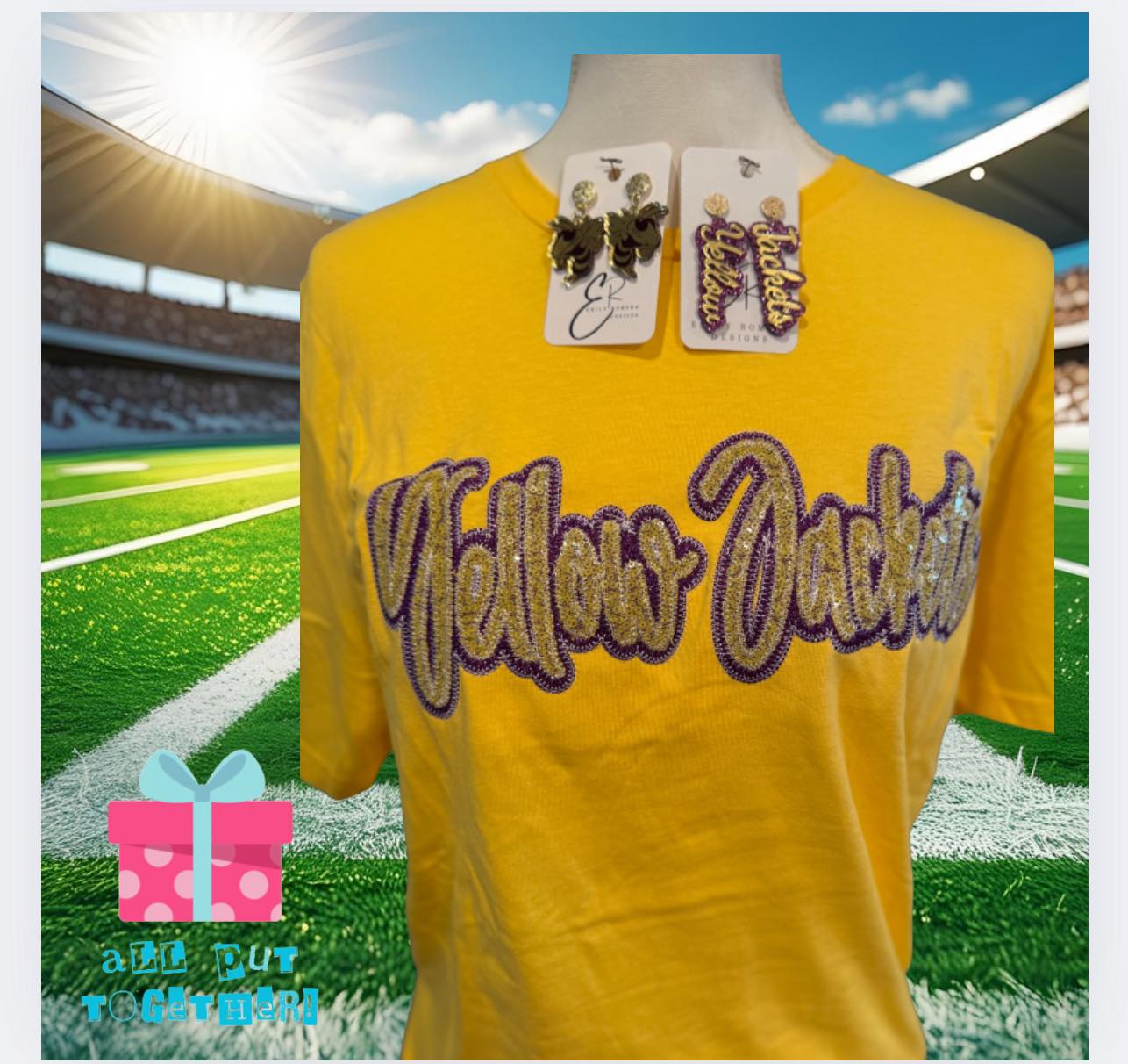 Iowa Yellow Jackets Sequin Tee