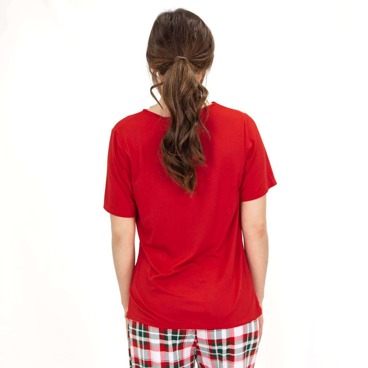Red V-Neck PJ Tee
