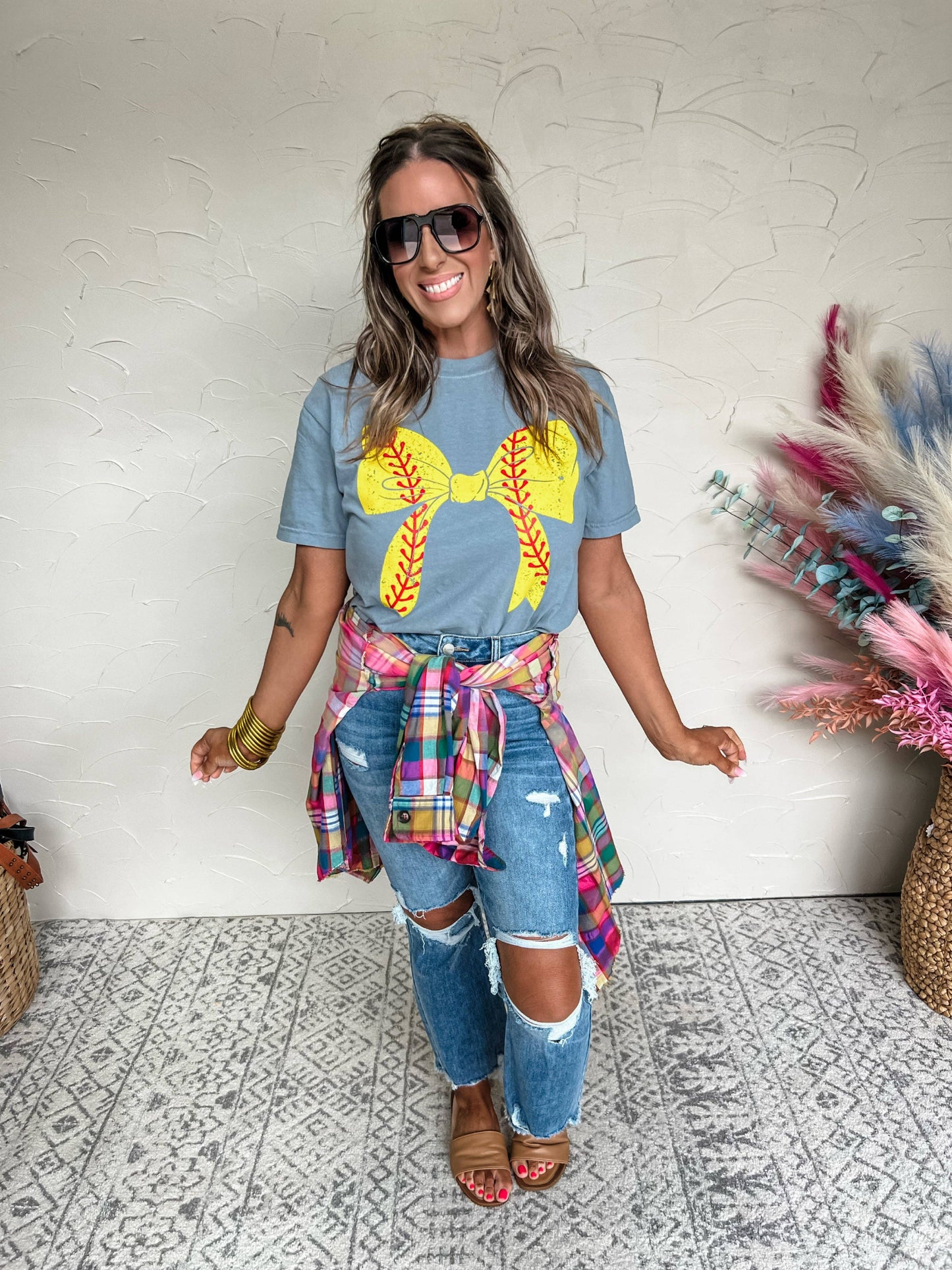 Softball Bow Tee