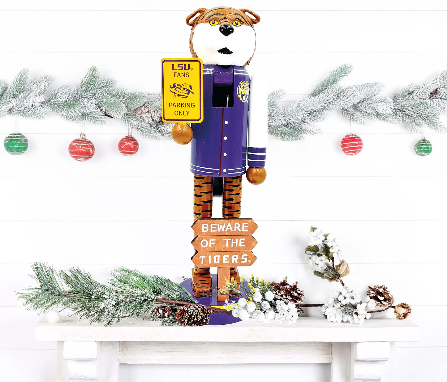 12" LSU Beware of the Tigers Nutcracker