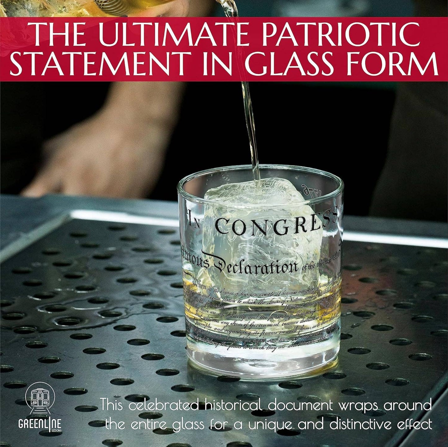 Declaration of Independence Whiskey Glasses