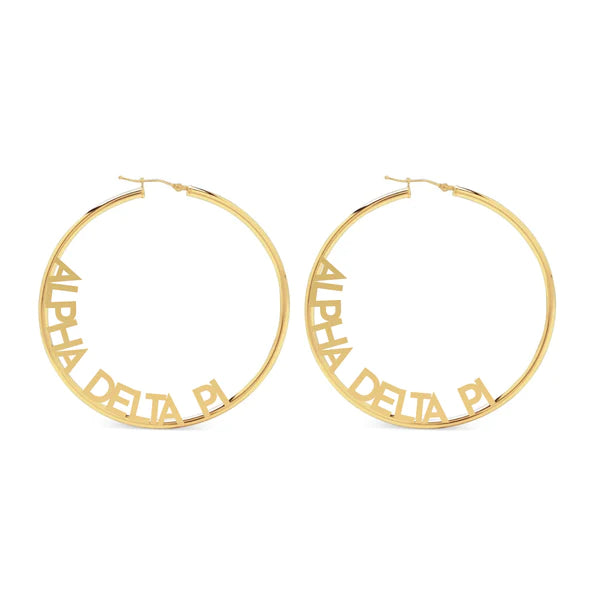 Sorority Gold Hoop Earrings