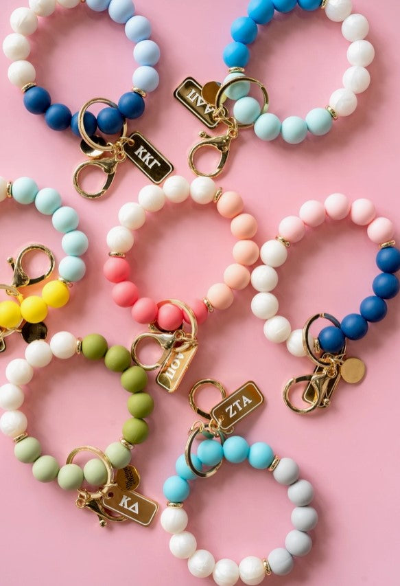 Beaded Sorority Keychain Wristlet