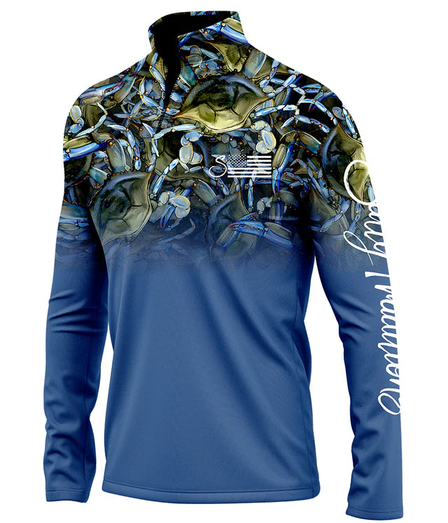 Performance 1/4 Zip - Blue Crab