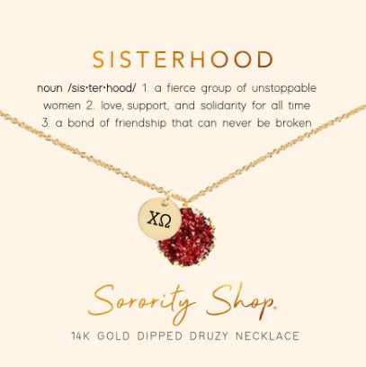 Druzy Sorority Necklace