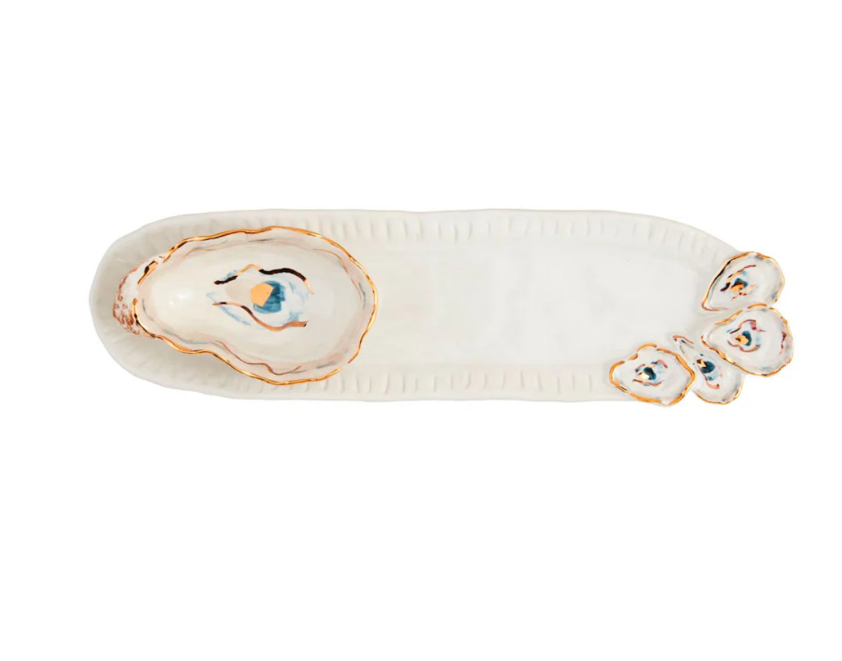Oyster Tidbit/Tray Set