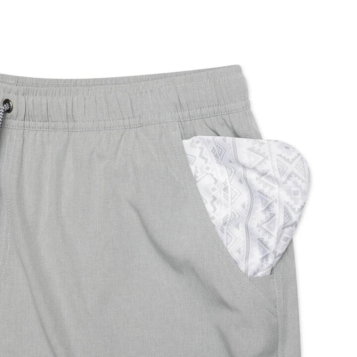 Athletic Shorts - Light Grey Aztec