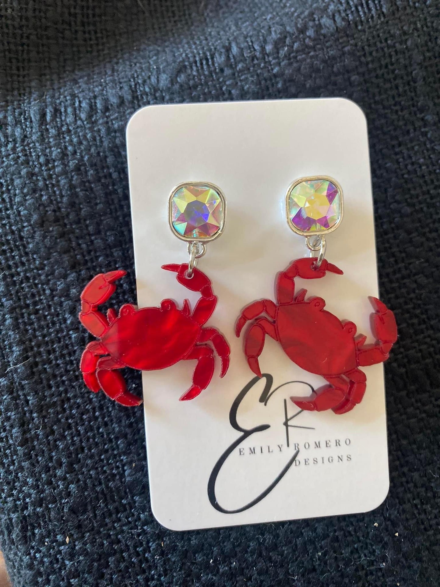 Red Crab Earrings