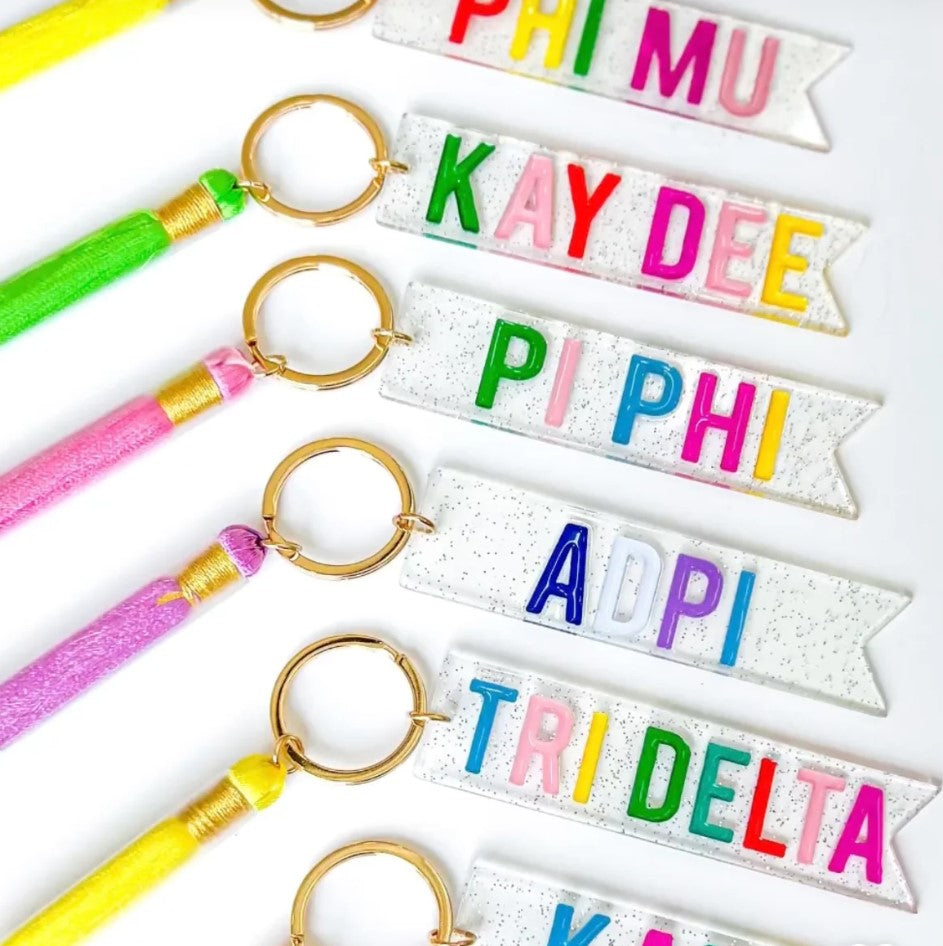 Tassel Sorority Key Fob Ring