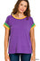 Mardi Gras Rib Contrast Trim Top