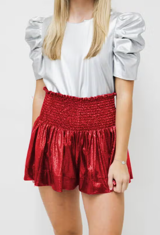 Metallic Game Day Skorts