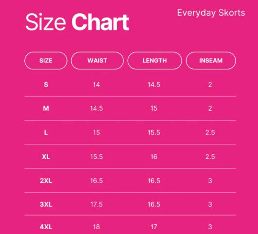 Everyday Skorts - Neon Pink