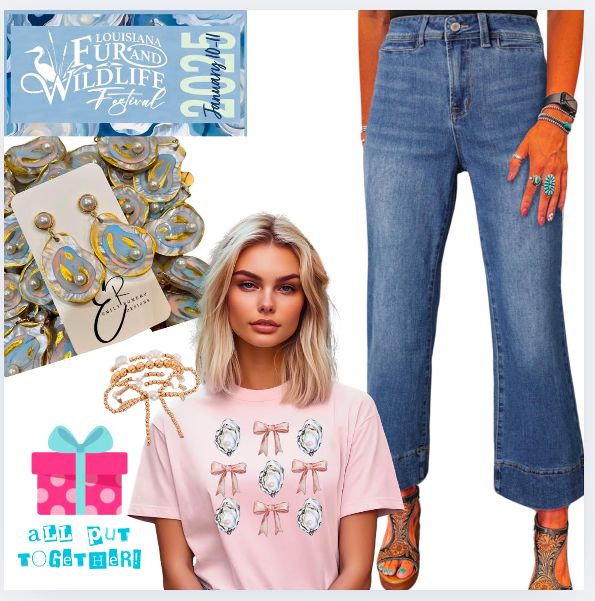 Pink Oyster Bow Tee
