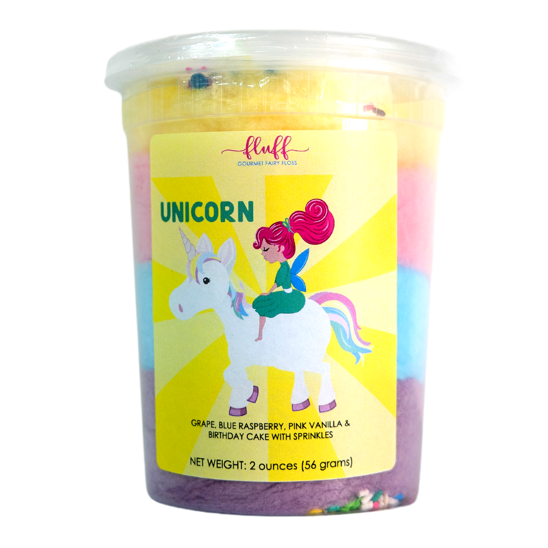 Unicorn Flavored Cotton Candy with Sprinkles