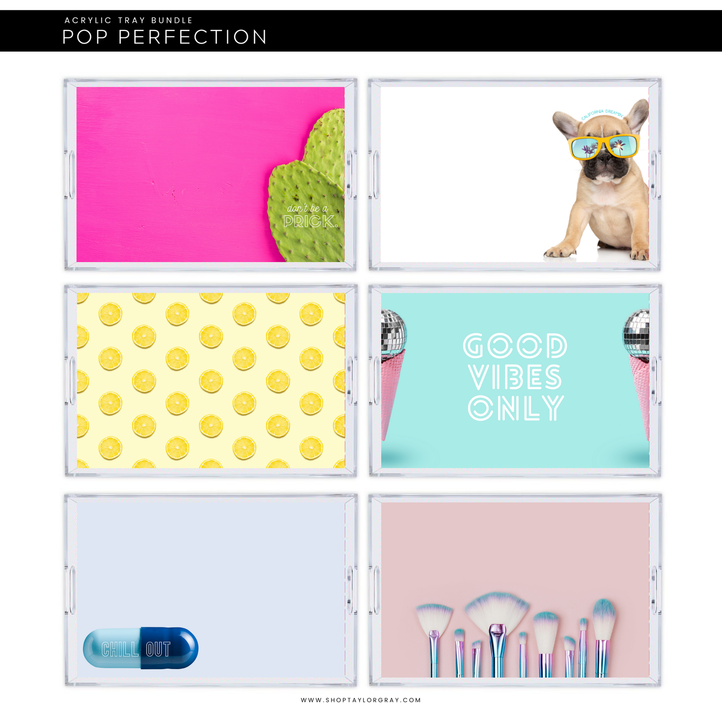 11x17 Acrylic Tray with POP PERFECTION insert set of 10