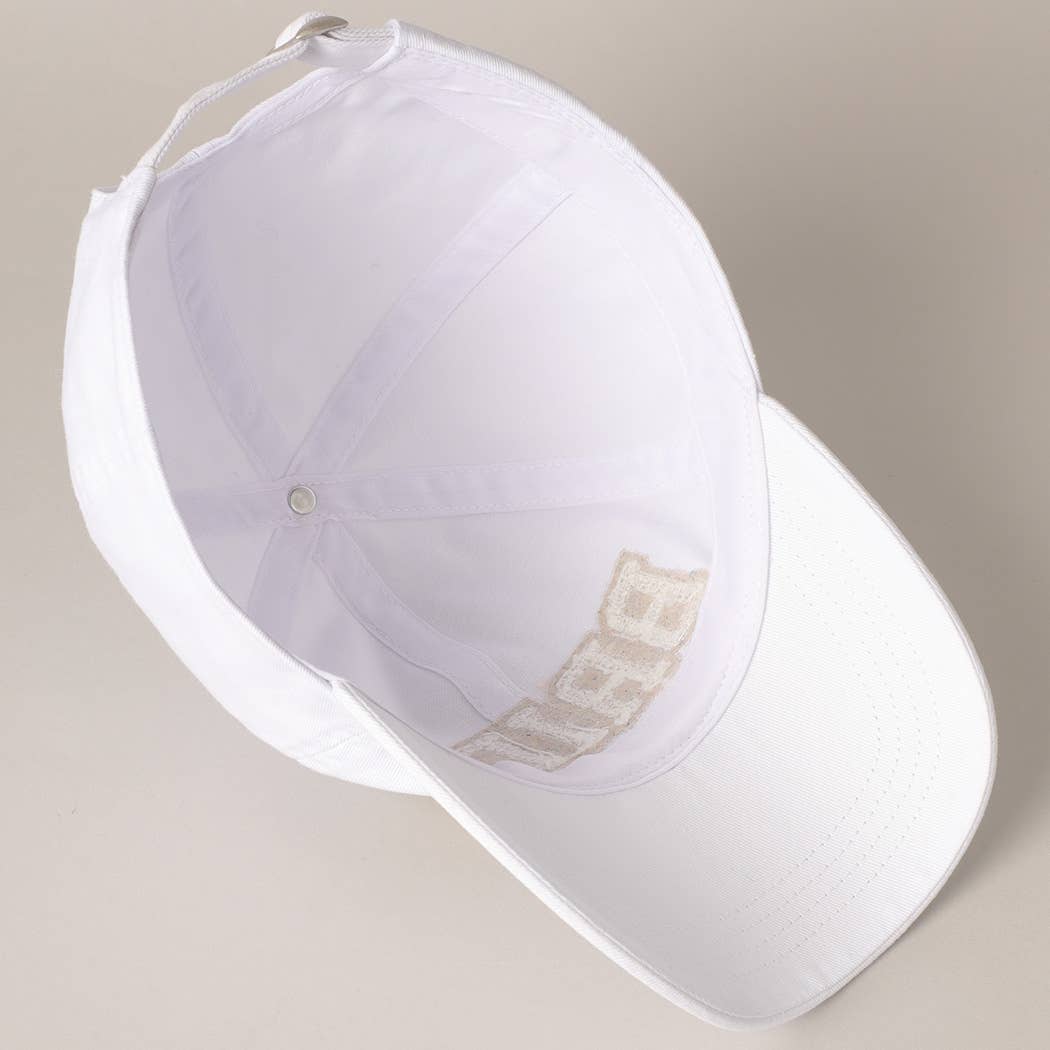 BRIDE Chenille Letter Cotton Baseball Cap