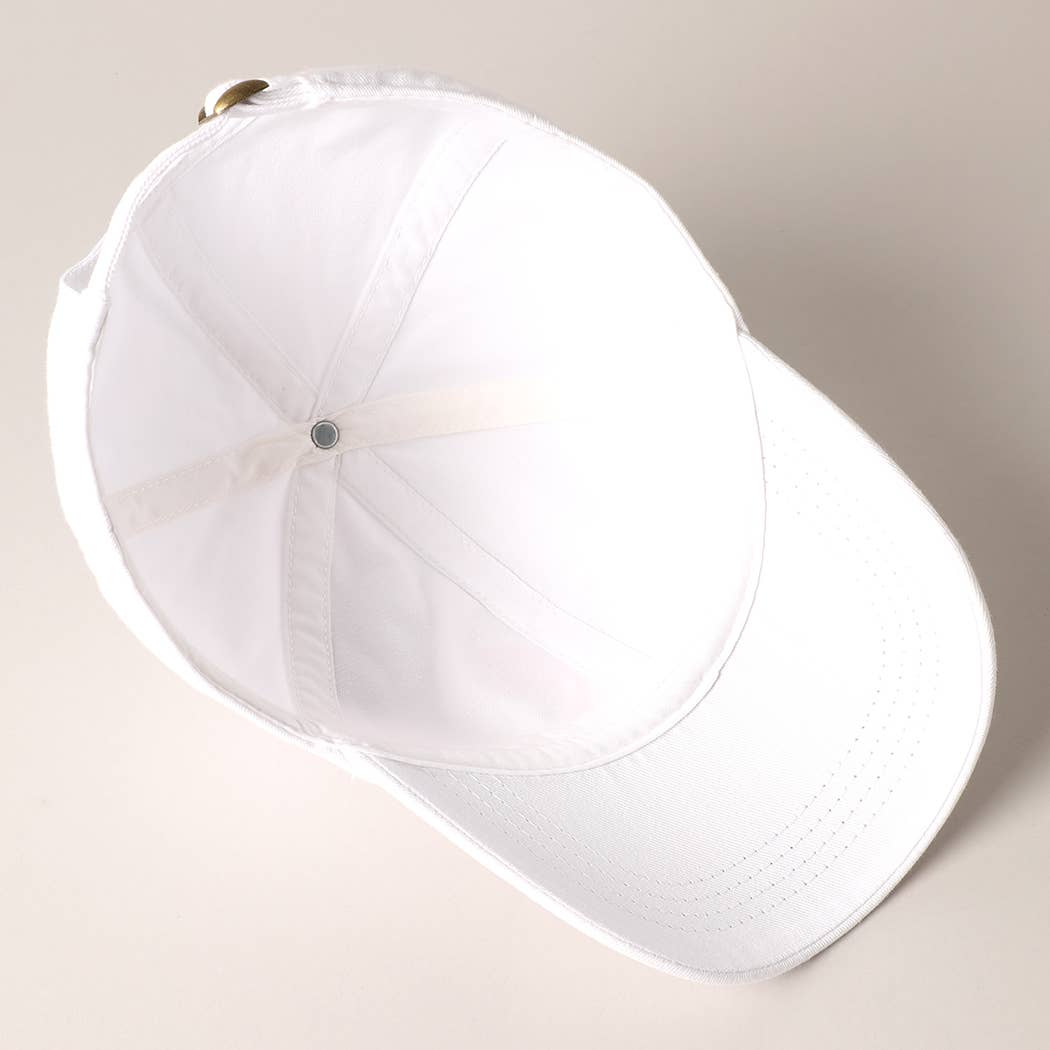 Bow Chenille Patch Baseball Cap