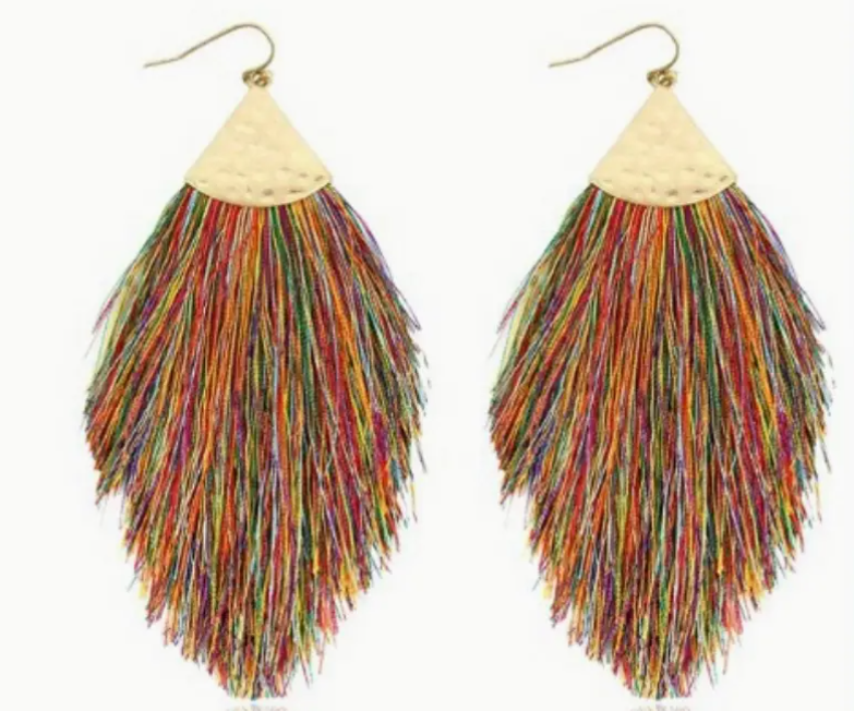 Fringe Tassel Earrings - Multiple Colors Available