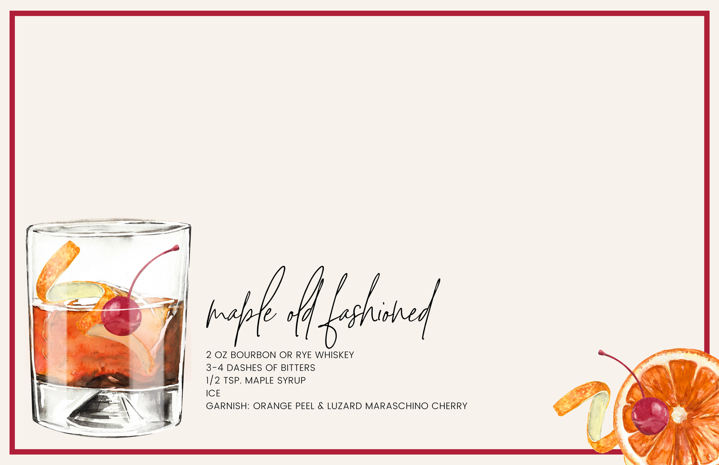 Acrylic Tray COCKTAILS insert set of 10