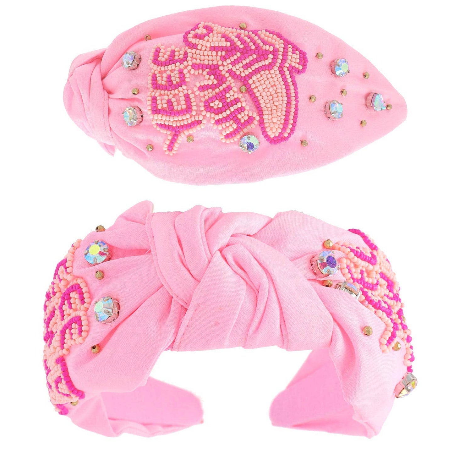 Beaded "Yee Haw" & Cowboy Boot Knotted Headband