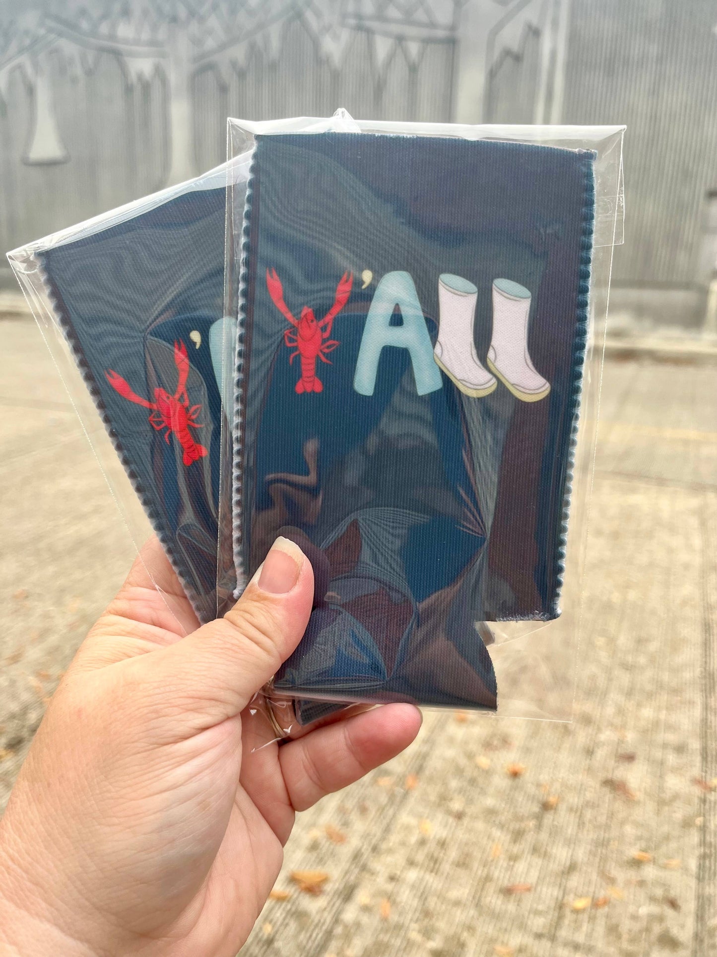 Crawfish season can cooler, y’all crawfish koozies