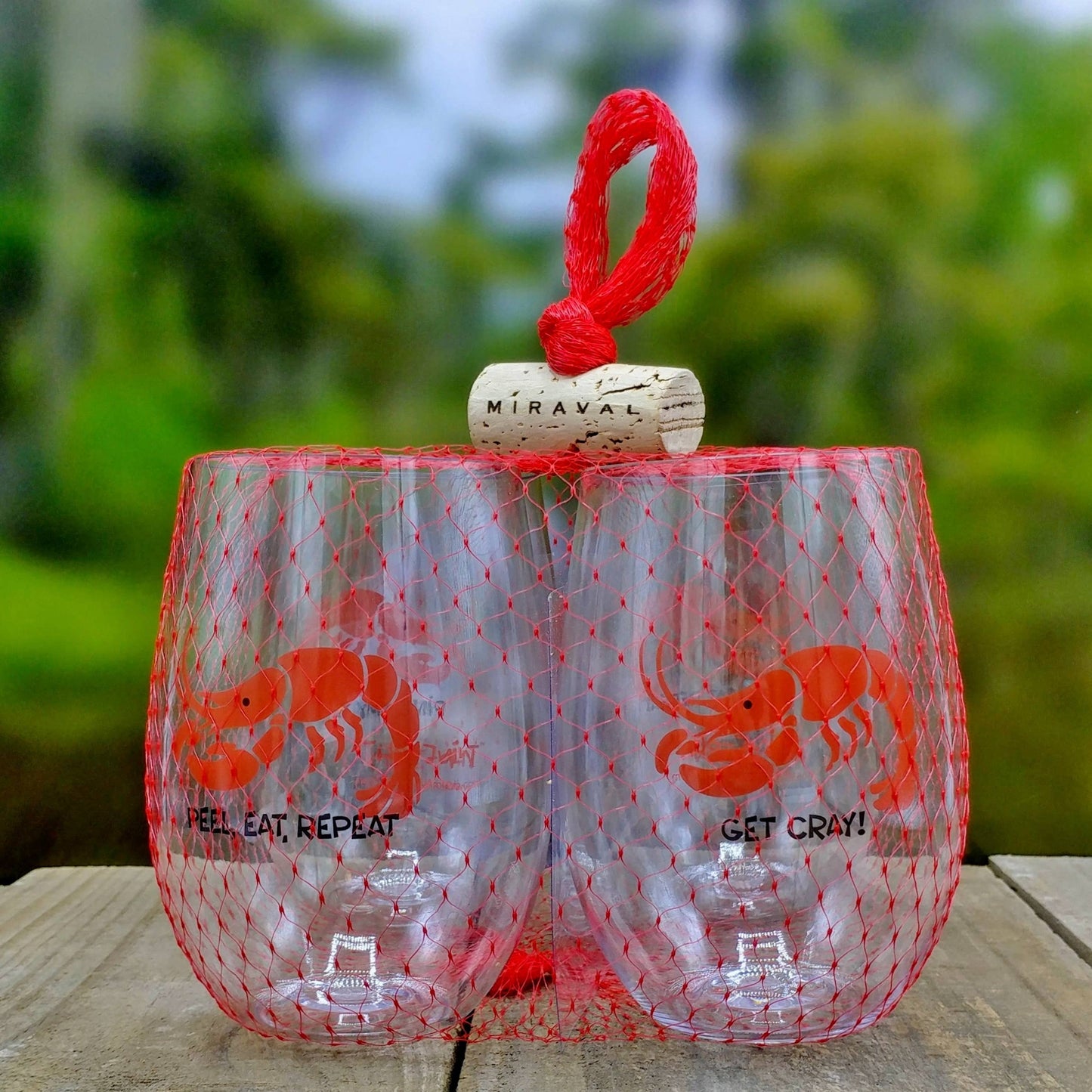 CRAWFISH Shatterproof Wine Glasses