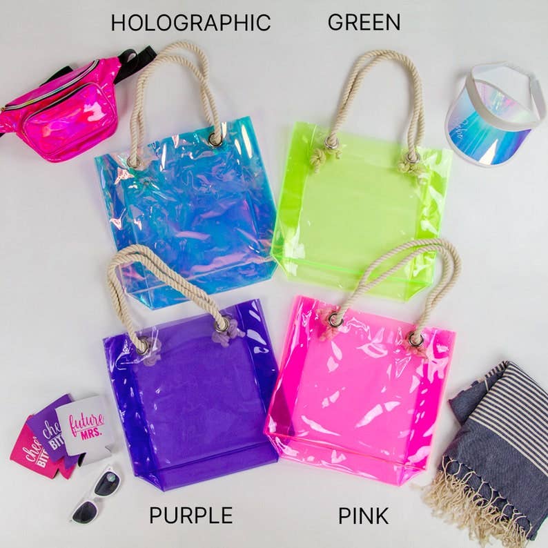 Neon Tote Bag: Beach & Bachelorette Party Gifts & Favors