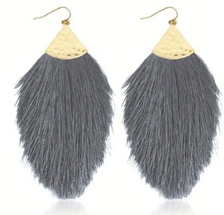 Fringe Tassel Earrings - Multiple Colors Available