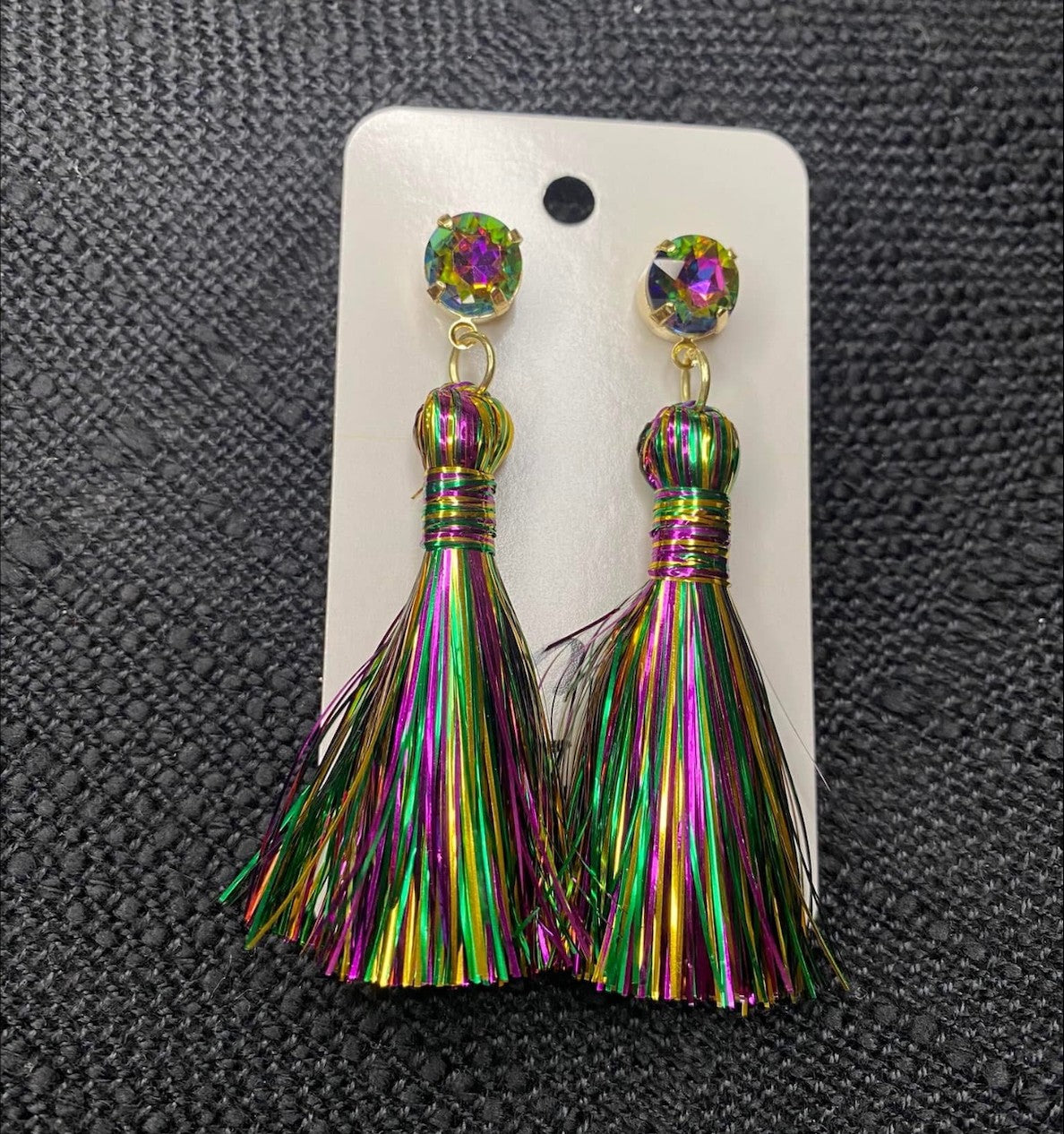 Mardi Gras Tassel Earrings