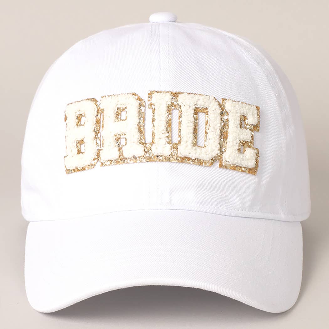 BRIDE Chenille Letter Cotton Baseball Cap