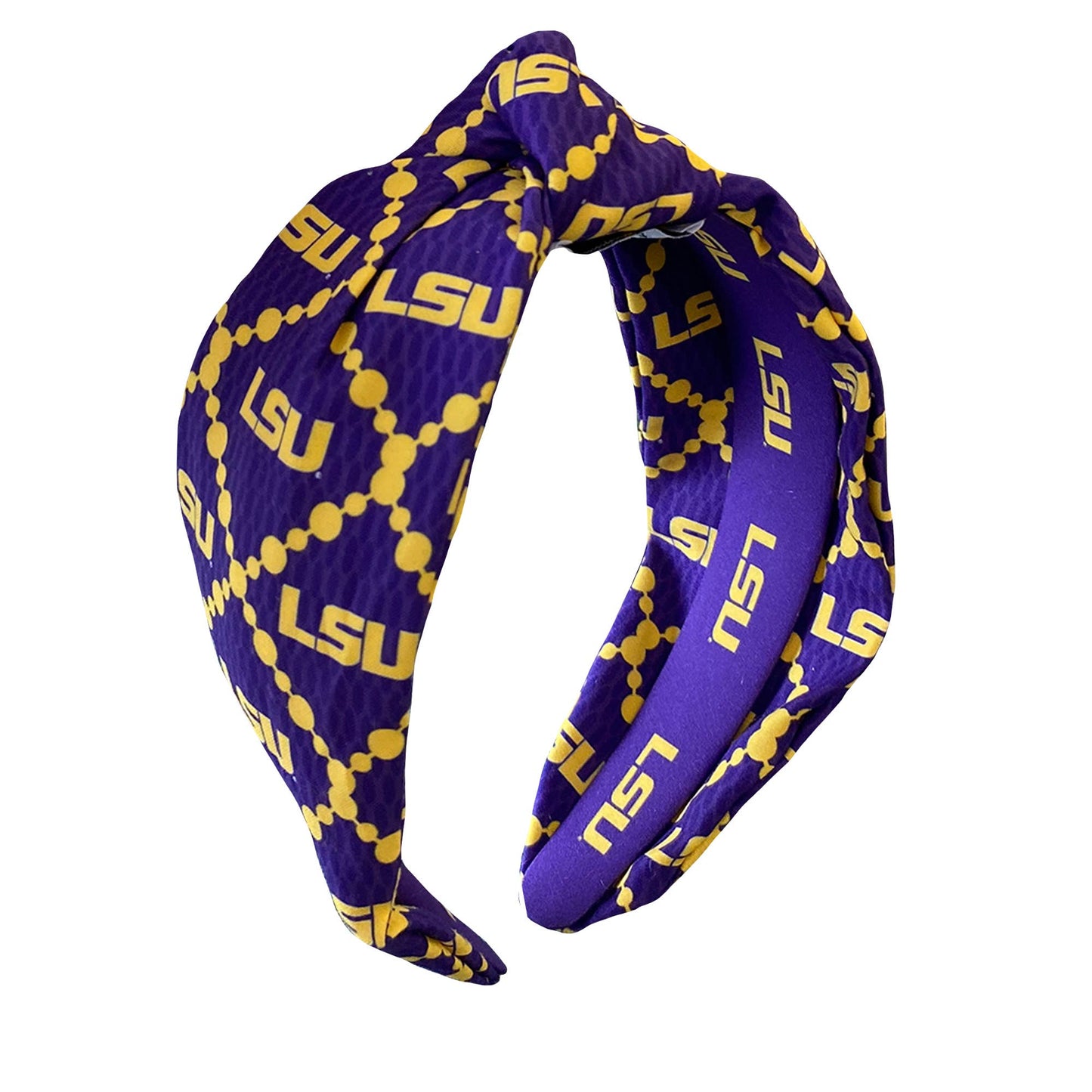 LSU Tigers Satin Top Knot Headband