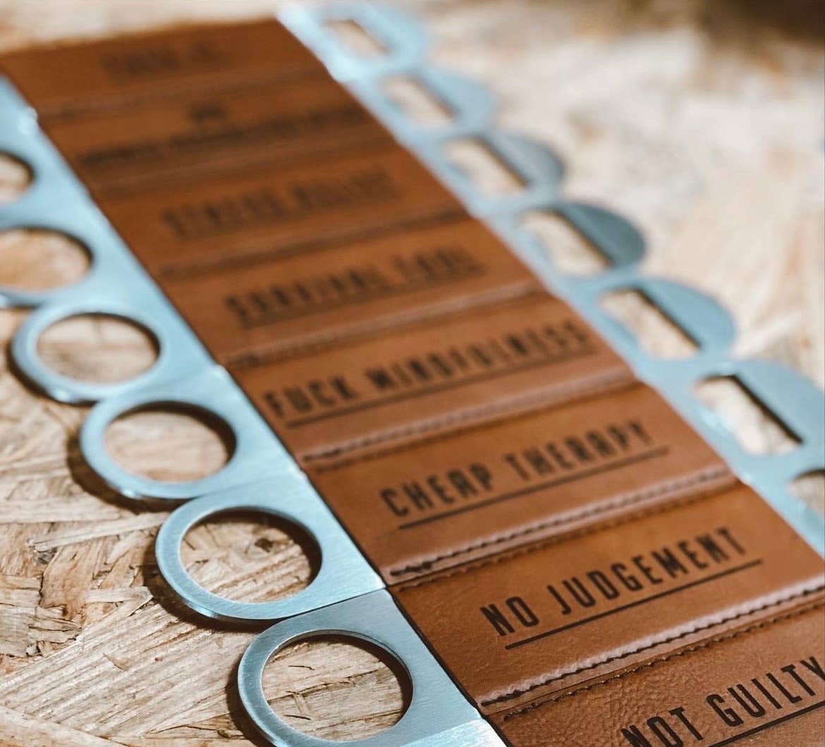Leatherette Engraved Bottle Opener