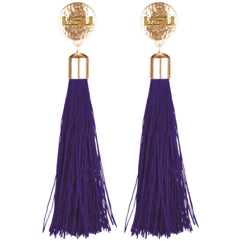 LSU Tigers Tassel Earrings