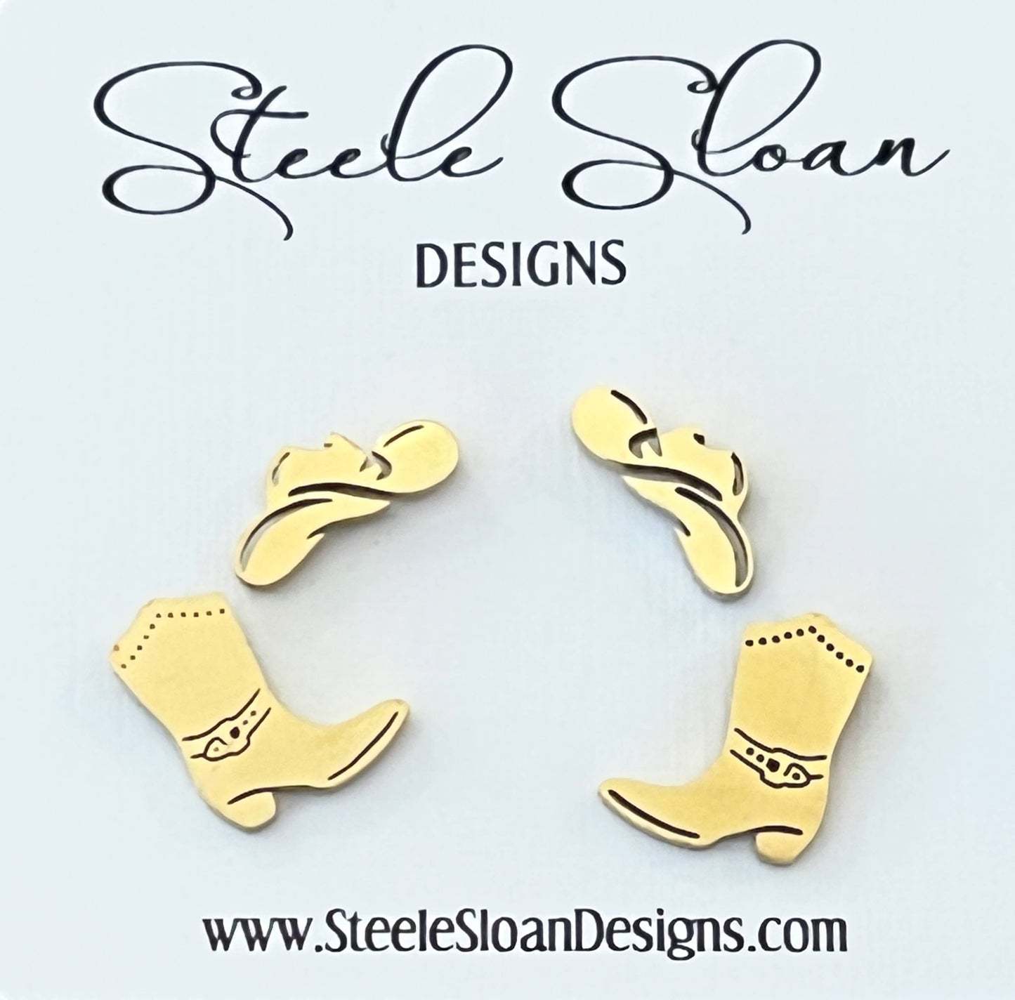 Cowboy Hat & Boots Earrings