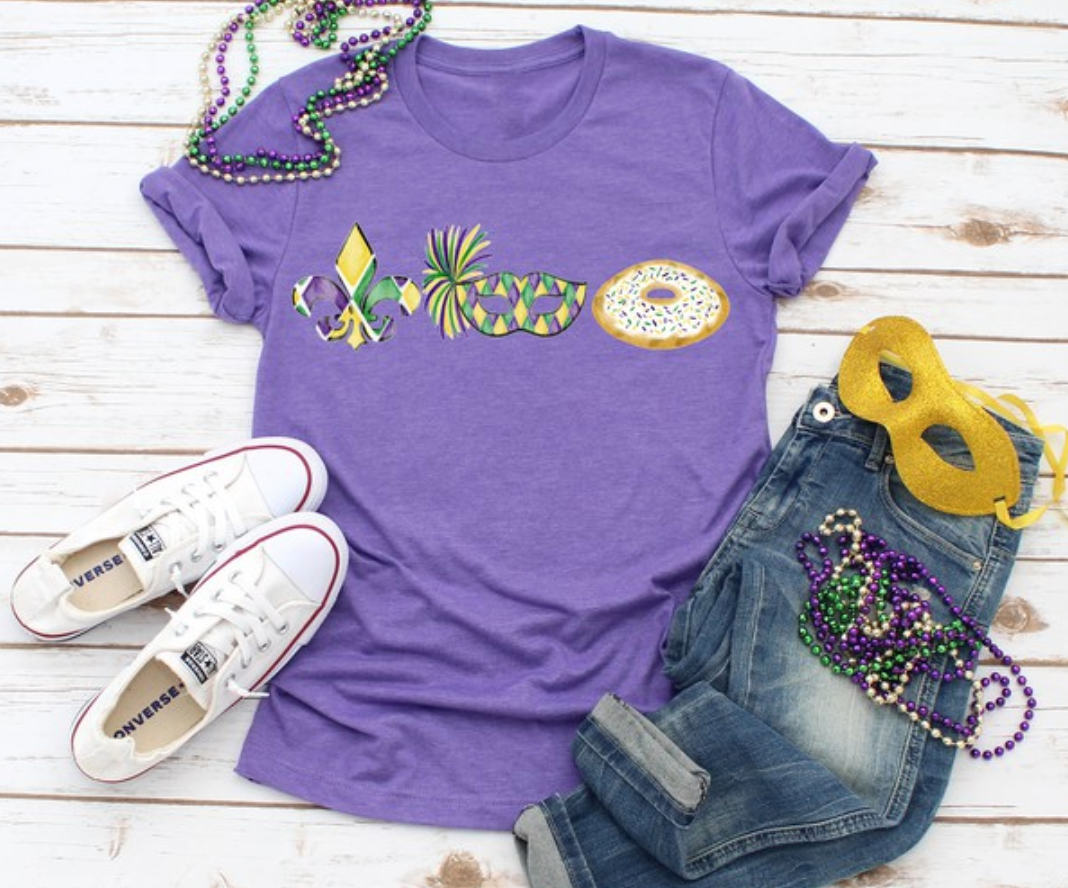 Mardi Gras Trio Graphic Tee