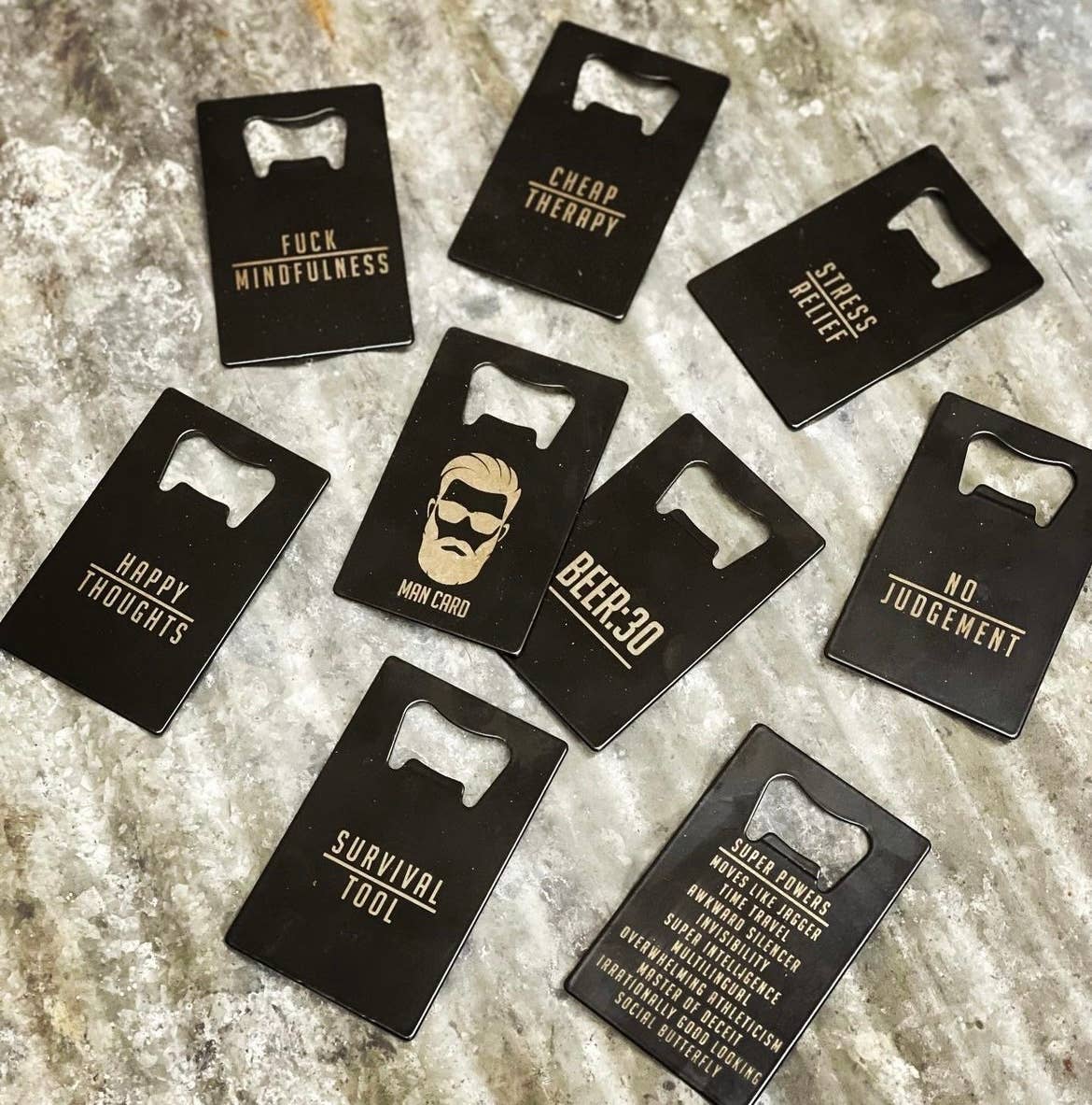 Credit Card Bottle Opener // Stainless Steel // Funny