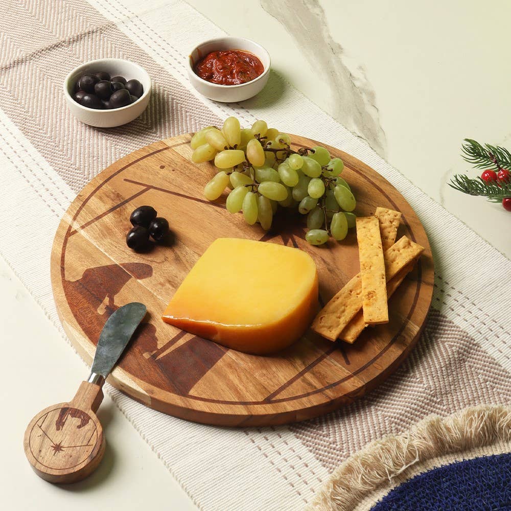 Nativity Wood Tray W/Spreader