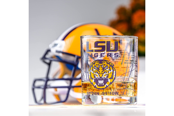 Louisiana State University Whiskey Glass Set (2 Low Ball Gla