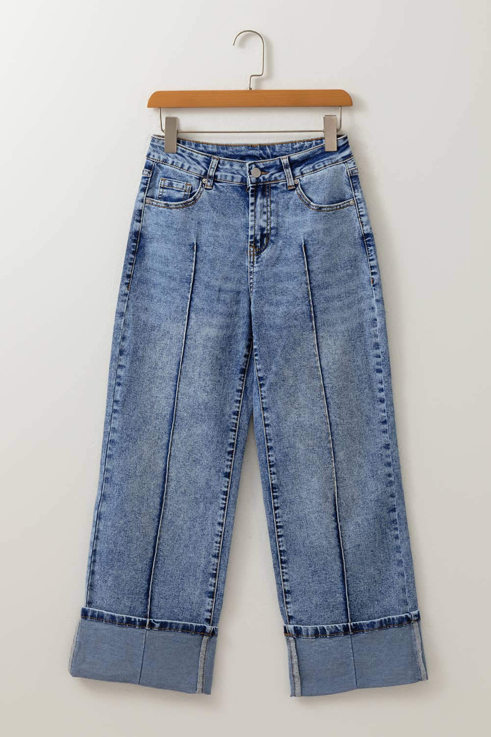 Front Seam High Waist Jeans