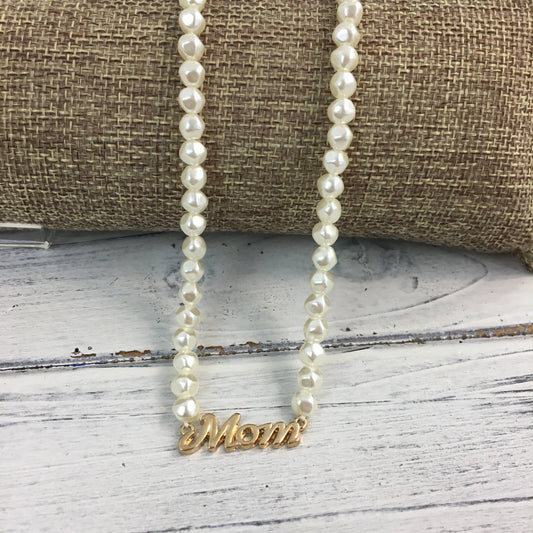 Pearl “Mom” necklace