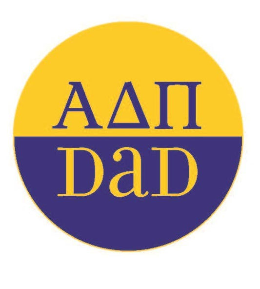 Alpha Delta Pi Parent Gold and Blue Button - 2.25 inch