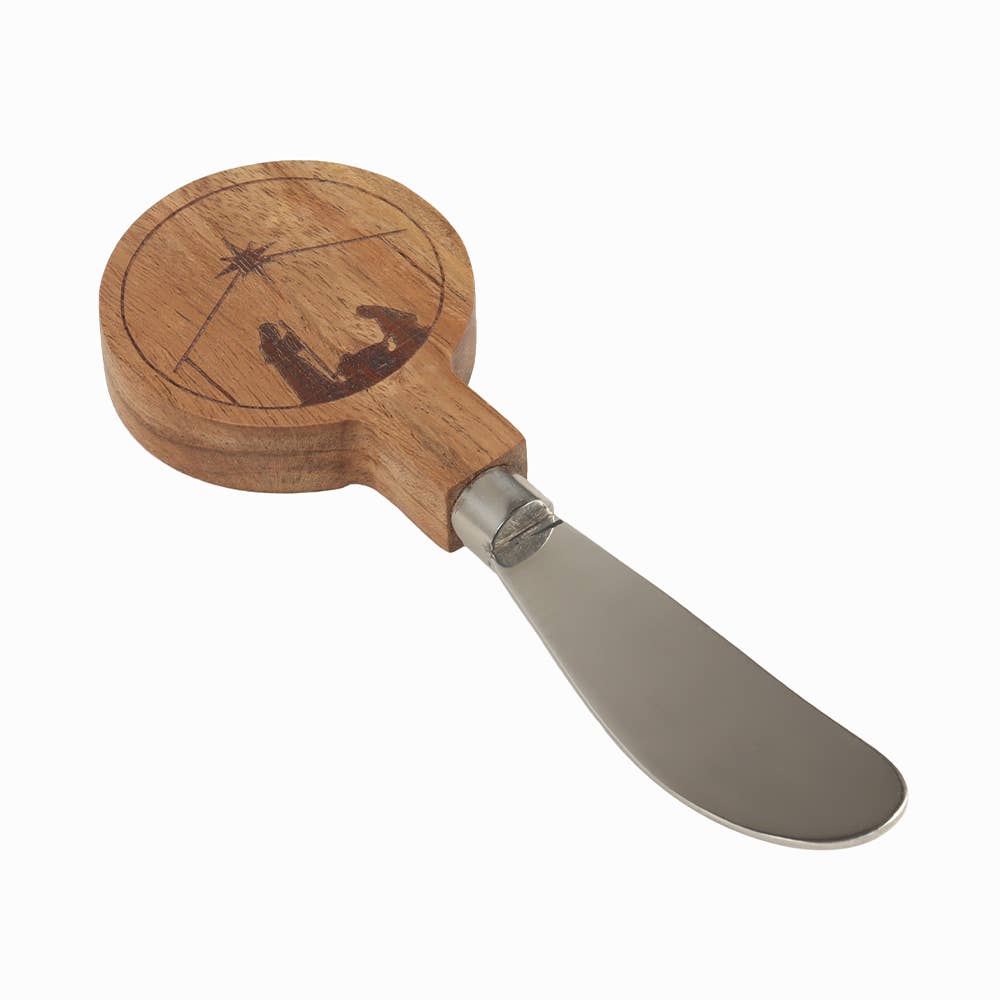 Nativity Wood Tray W/Spreader