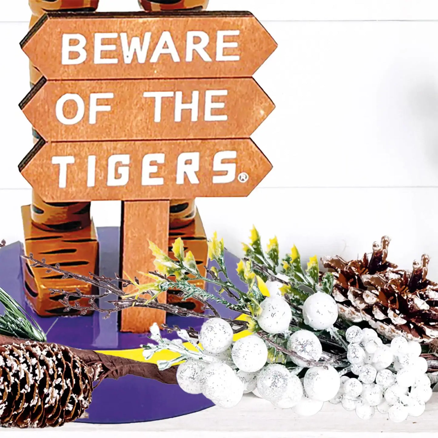 12" LSU Beware of the Tigers Nutcracker